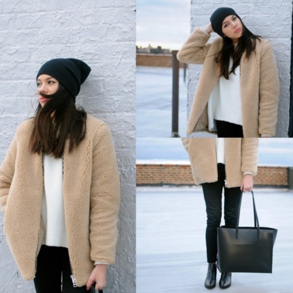 EUC Aritzia Wilfred | Teddy Sherpa Zip Jacket/Coat | XS